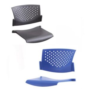 SET CONJUNTO ASIENTO/ESPALDAR-Para Silla (Azul y Negro )