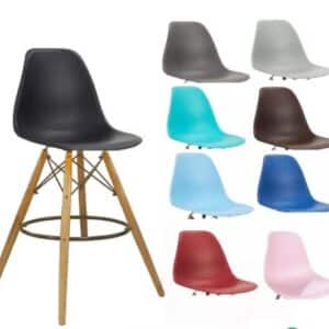 Taburete Eames-Tower: para Cocina y Comedor en Colores Modernos