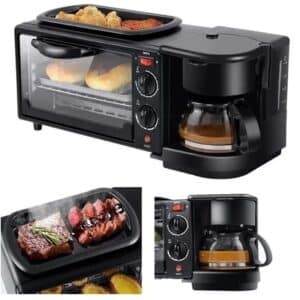 Horno tostador 3 en 1 horno sartén y
  cafetera 1350w