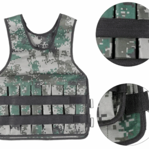 Chaleco De Peso 15 Kg Camuflaje Peso Regulable Verde Musgo