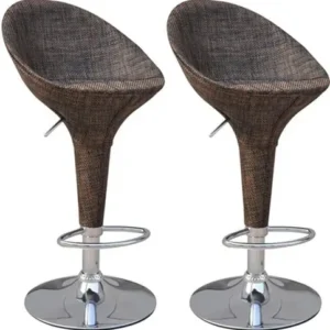 Taburete Silla Desayunador Comedor Bar Alto Mimbre Happy