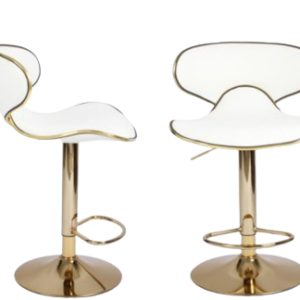 Taburete Silla Moderno Desayunador Homer Dorado Cromado Dorado