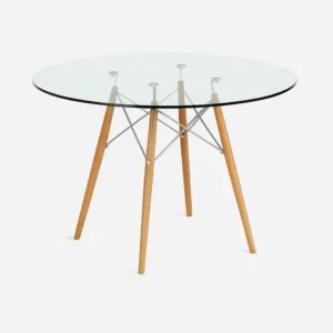 Mesa Eames De Comedor 4 Puestos Vidrio