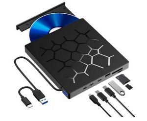 Lector DVD Externo Más Hub 7 Puertos