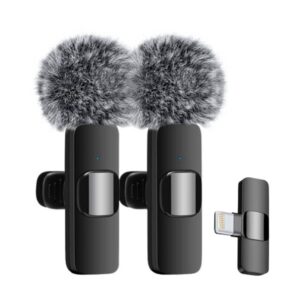 Micrófono Inalámbrico Doble con Entrada Iphone y Tipo C
