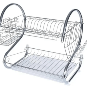 Escurridor Seca Platos 2 Niveles Plateado Modelo 2